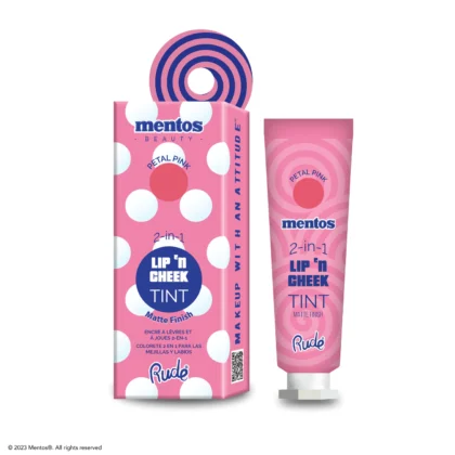 Mentos 2-in-1 Lip'n Cheek Tint - Petal Pink - Rude Cosmetics