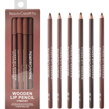 Wooden Lip Pencil 6 Piece Set (Brown Tones) – Beauty Creations